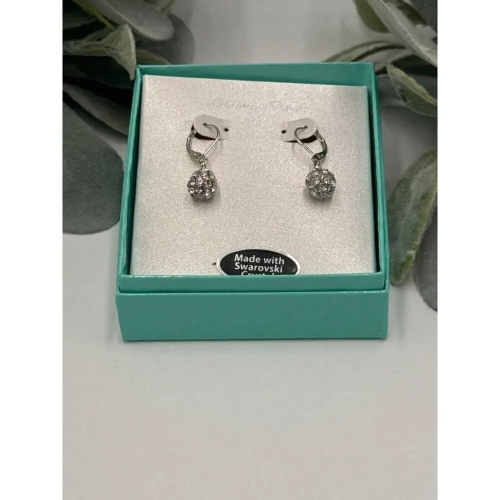 Swarovski Pierced Dangle Earrings New in Box Elegant Sparkling Crystal Jewelry